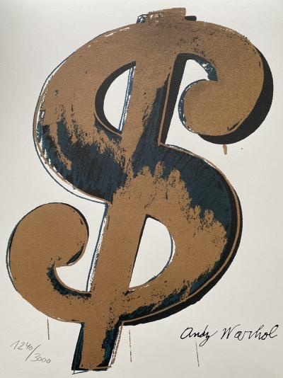 Andy WARHOL (d’après) - Dollar Sign gold, 1984,  Grano-lithographie 2