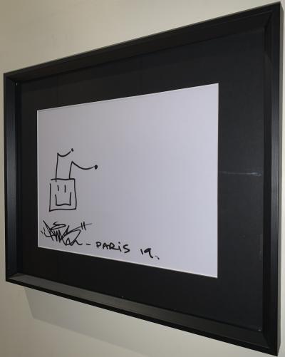 Paul Insect (PINS) - Happy Robot, 2019 - Petit dessin signé 2