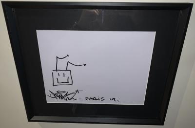 Paul Insect (PINS) - Happy Robot, 2019 - Petit dessin signé 2