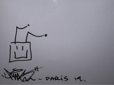 Paul Insect (PINS) - Happy Robot, 2019 - Petit dessin signé 2
