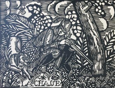 Raoul DUFY - La chasse, 1910, Gravure sur bois 2
