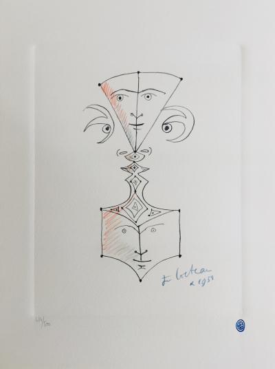 Jean COCTEAU (d’après) - Composition, 1958 -  Lithographie signée et numérotée 2