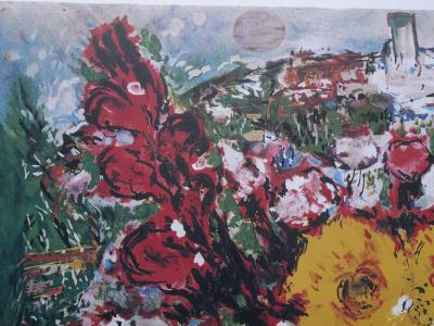 Marc CHAGALL (after) : Nude woman and the bird - Signed Lithograph 2