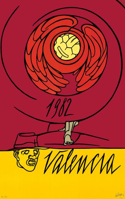 Valério ADAMI - coupe du monde, 1982 - Sérigraphie signée au crayon 2