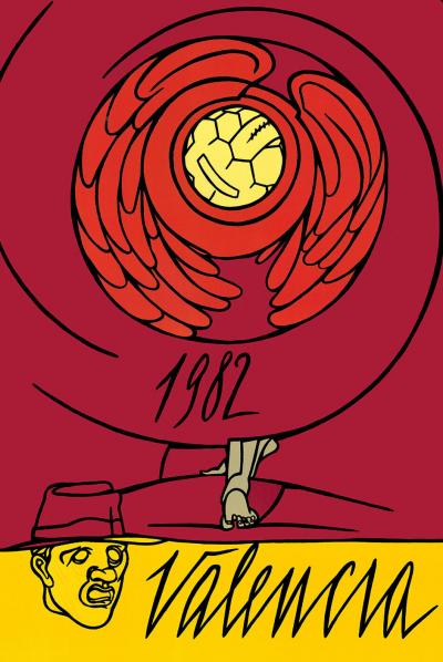 Valério ADAMI - coupe du monde, 1982 - Sérigraphie signée au crayon 2