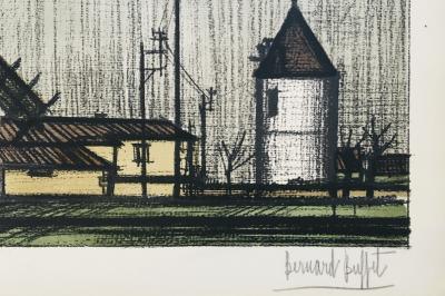 Bernard BUFFET - Les moulins, 1953 - Lithographie signée au crayon 2
