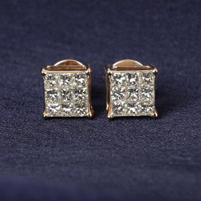 Rose Gold Diamond Earring Studs 2
