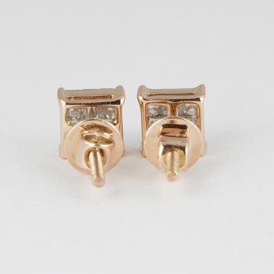 Rose Gold Diamond Earring Studs 2