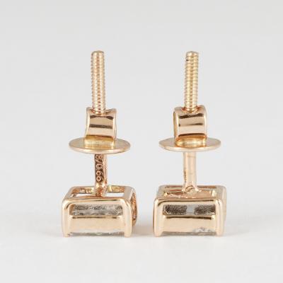 Rose Gold Diamond Earring Studs 2