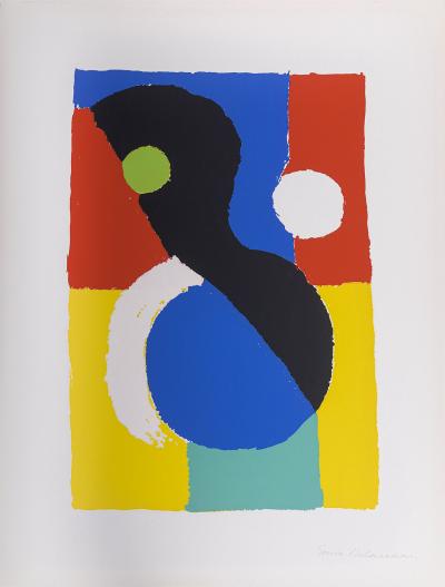 Sonia DELAUNAY - Composition, 1953 - Lithographie signée au crayon 2