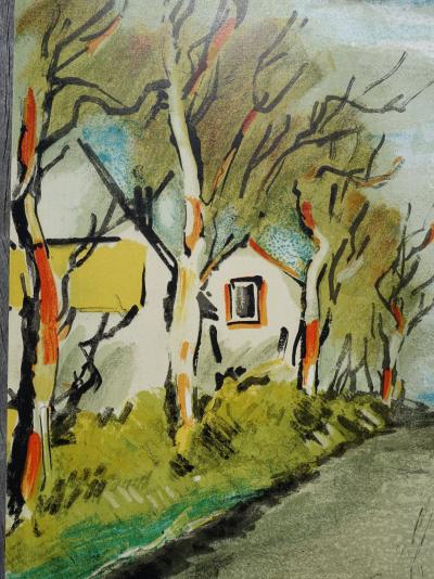 Maurice de VLAMINCK  : La route, 1958, Lithographie originale signée 2
