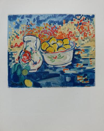 Maurice de VLAMINCK (d’après) : Nature morte aux citrons, 1958 - Lithographie signée 2