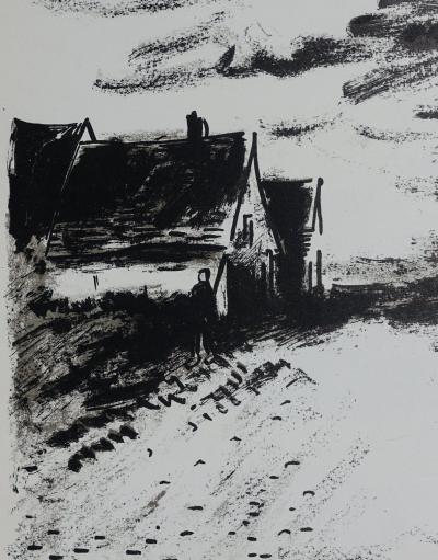 Maurice de VLAMINCK (d’après) : Maisons dans la Beauce, 1958 - Lithographie 2