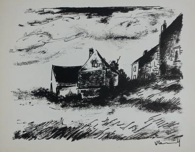 Maurice de VLAMINCK (d’après) : La Potinière à Rueil, 1958 - Lithographie originale signée 2