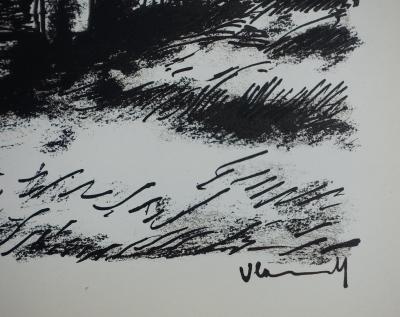 Maurice de VLAMINCK (d’après) : La Potinière à Rueil, 1958 - Lithographie originale signée 2