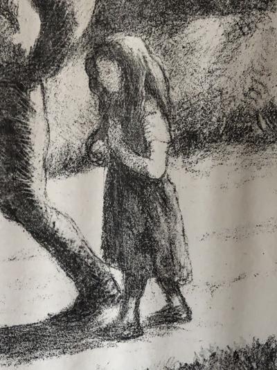Camille PISSARRO-  Les Trimardeurs ou les Errants, 1986 - Lithographie 2