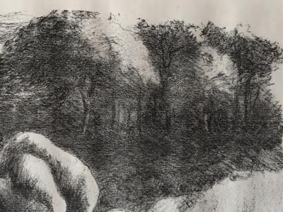 Camille PISSARRO-  Les Trimardeurs ou les Errants, 1986 - Lithographie 2