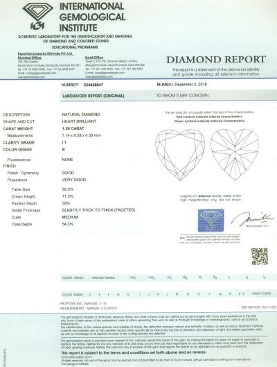 White Gold Heart Shape Solitaire Diamond Ring 2