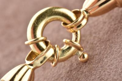 Collier mailles torsadés en acier gris et en or jaune 2