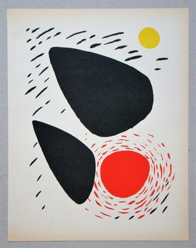 Alexandre CALDER - Composition, 1952 - Lithographie originale en couleurs 2