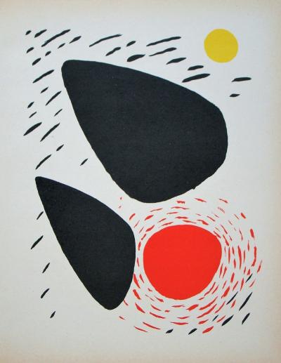 Alexandre CALDER - Composition, 1952 - Lithographie originale en couleurs 2
