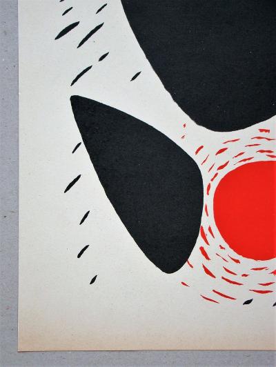 Alexandre CALDER - Composition, 1952 - Lithographie originale en couleurs 2
