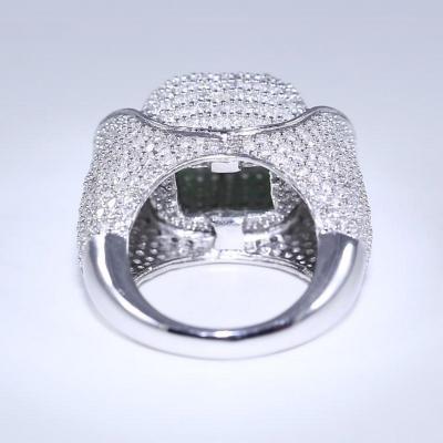 White Gold Designer Tsavorite Garnet & Diamond Ring 2