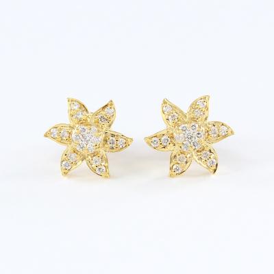 Boucles d’Oreilles Or Jaune et Diamants 2