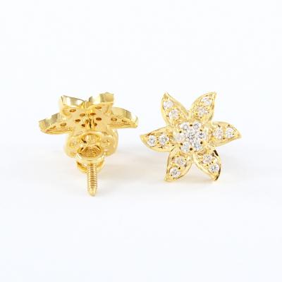 Boucles d’Oreilles Or Jaune et Diamants 2