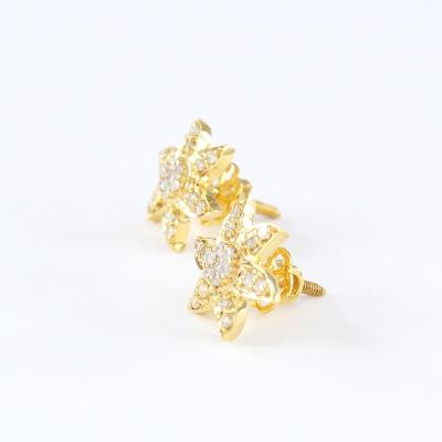 Boucles d’Oreilles Or Jaune et Diamants 2