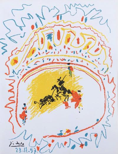 Pablo PICASSO - La Petite Corrida, 1958 - Original lithograph signed 2