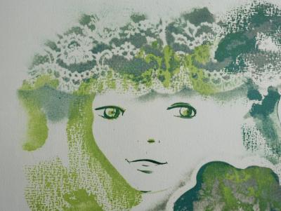 Régis DHO : The two sisters - Original pencil signed and numbered lithograph 2