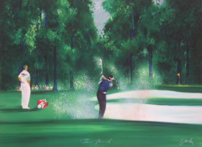 Victor SPAHN - Golfeur - Lithographie signée au crayon 2