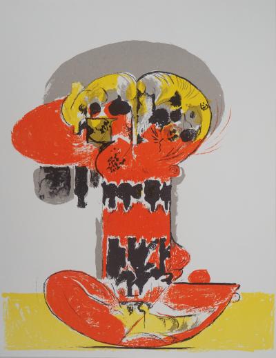 Graham SUTHERLAND - Composition en jaune et rouge, 1972 - Lithographie originale 2