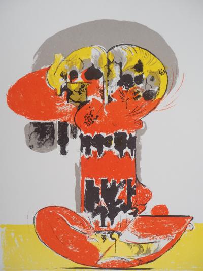 Graham SUTHERLAND - Composition en jaune et rouge, 1972 - Lithographie originale 2