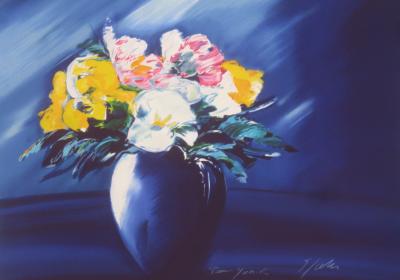 Victor SPAHN - Bouquet de fleurs, 2002 - Lithographie 2