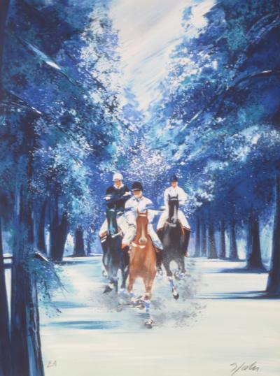 Victor SPAHN - Forêt bleue, 1949 - Lithographie signée au crayon 2