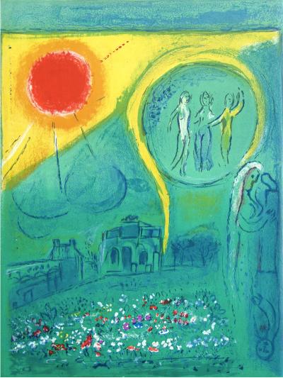 Marc CHAGALL - Le Carrousel du Louvre 1954 - Lithographie Originale 2