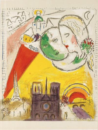 Marc CHAGALL - Le Dimanche, 1954 - Lithographie Originale 2