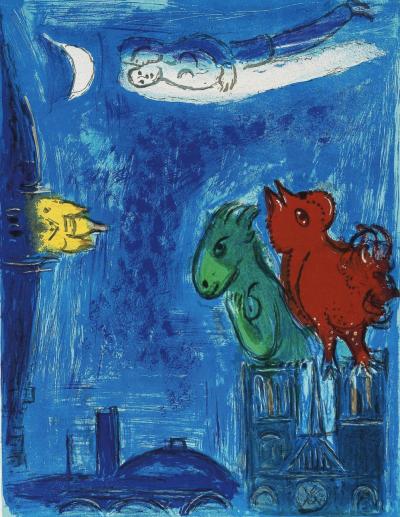 Marc CHAGALL - Les monstres de Notre-Dame, 1954 - Lithographie Originale 2