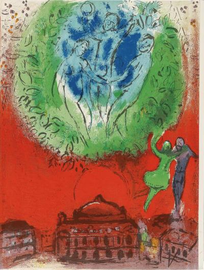 Marc CHAGALL - L’Opéra de Paris, 1954 - Lithographie Originale 2