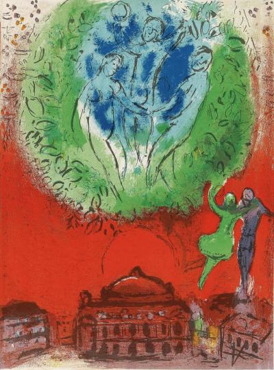 Marc CHAGALL - L’Opéra de Paris, 1954 - Lithographie Originale 2