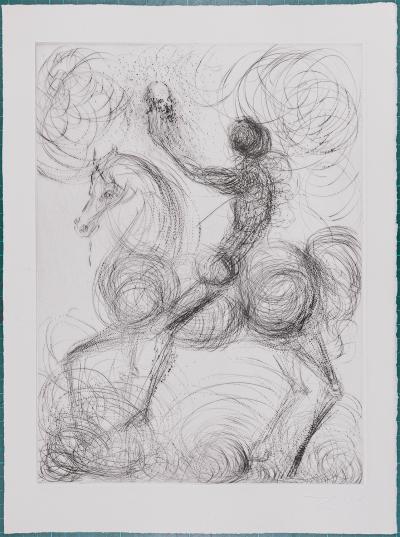 Salvador DALI - Le cavalier et la mort - Faust, 1969 - Original Etching 2