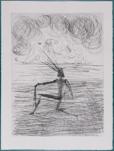 Salvador DALI - Chevalier à Genou - Faust, 1969 - Gravure Originale 2