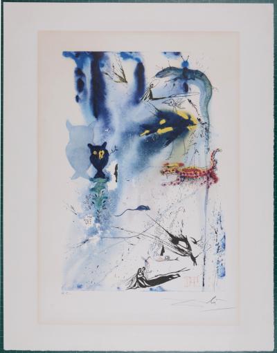 Salvador DALI - A Caucus Race and a Long Tail, 1969 - Héliogravure signée à la main 2