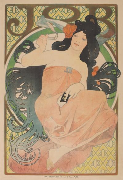 Alphonse MUCHA - Job, 1898 - Affiche lithographique originale 2