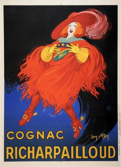 Jean D’YLEN - Cognac Richarpailloud, 1930 - Affiche lithographique originale 2