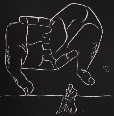 LE CORBUSIER - Les mains et le penseur, 1964 - Lithographie originale signée 2