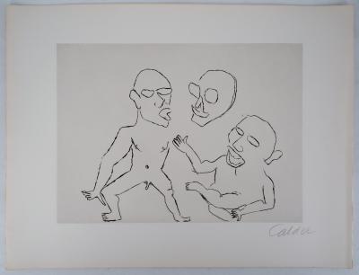 Alexandre CALDER - Santa Claus, Joyeuse folie - Gravure originale Signée 2