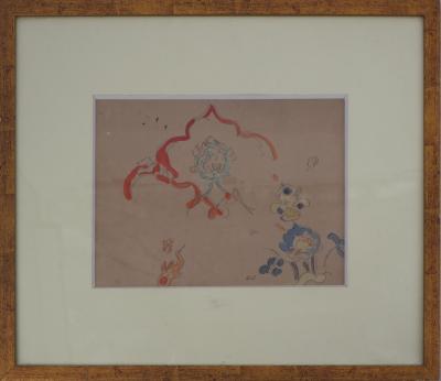 Louis VALTAT : Etudes de fleurs - Aquarelle originale Signée 2